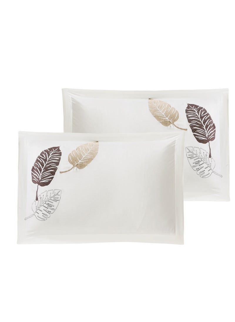 Hours - hours comforter set with soft silky fabric 100% cotton and a modern and distinctive pattern that satisfies all tastes 8 pieces king size - Image 1