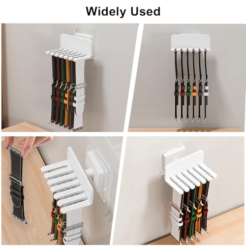 Zebrabox 2 Packs Watch Band Holder Organizer, Wall Mount Smartwatch with Band Organizer, Grooved Design for Easy Pick-and Place, Holds More Watch Straps, Easy Installation, Keeps Straps Tidy - Image 5