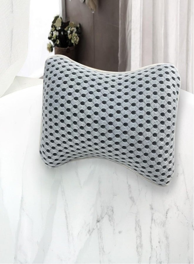 CONBELLA وسائد استحمام كونبيلا المحسّنة للحمام، وسائد مقاومة للانزلاق ومائية لدعم الرقبة والظهر مع 2 كوب شفط قوي، أساسيات سبا مريحة - Image 1