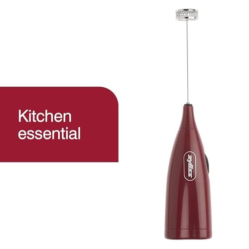 Zyliss Handheld Electric Milk Frother Wand - Versatile Drink Mixer - Frother for Coffee, Cappuccinos, Lattes or Shakes for Perfect Foam, Hot or Cold - Red - Image 3