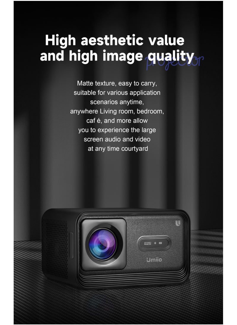Umiio Smart Home Theater 4K Projector 5G WiFi and Bluetooth Projector for Movies and Game 1200ANSI Brightness Zoomable 50-150 Inch Compatible HDMI/USB/AV/Audio/iOS/Android  - Image 4