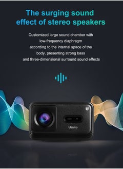 Umiio Smart Home Theater 4K Projector 5G WiFi and Bluetooth Projector for Movies and Game 1200ANSI Brightness Zoomable 50-150 Inch Compatible HDMI/USB/AV/Audio/iOS/Android  - Image 3