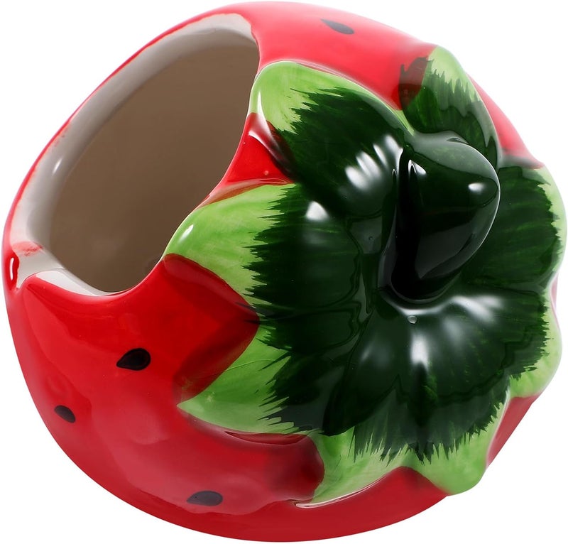 Strawberry Ceramic Ashtray Tabletop Ash Holder Nordic Style Fruit Ashtray Decorative Ornament for Home Office Desktop Use - Image 1