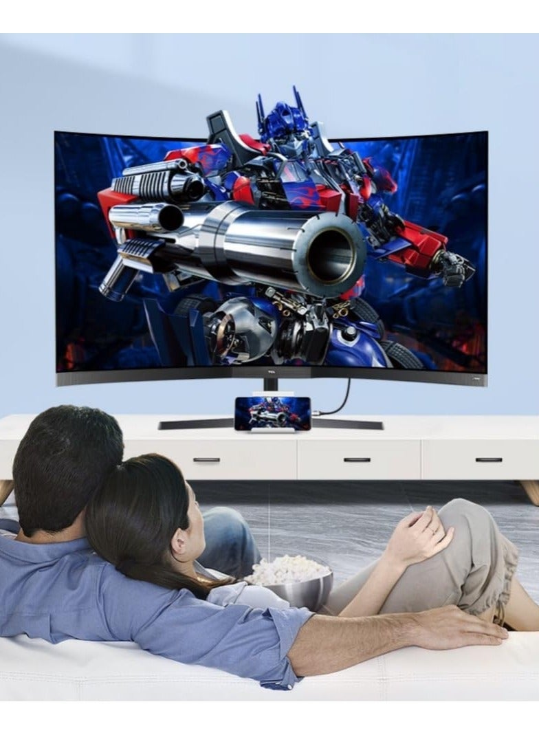 USB C to HDMI Cable, 4K@30Hz Type C to HDMI Cable, 6.6ft HDMI Cord Compatible with Thunderbolt 3/4 for iPhone 15 Series, MacBook, iPad, iMac, Android Phone, Surface Book and More - Image 2