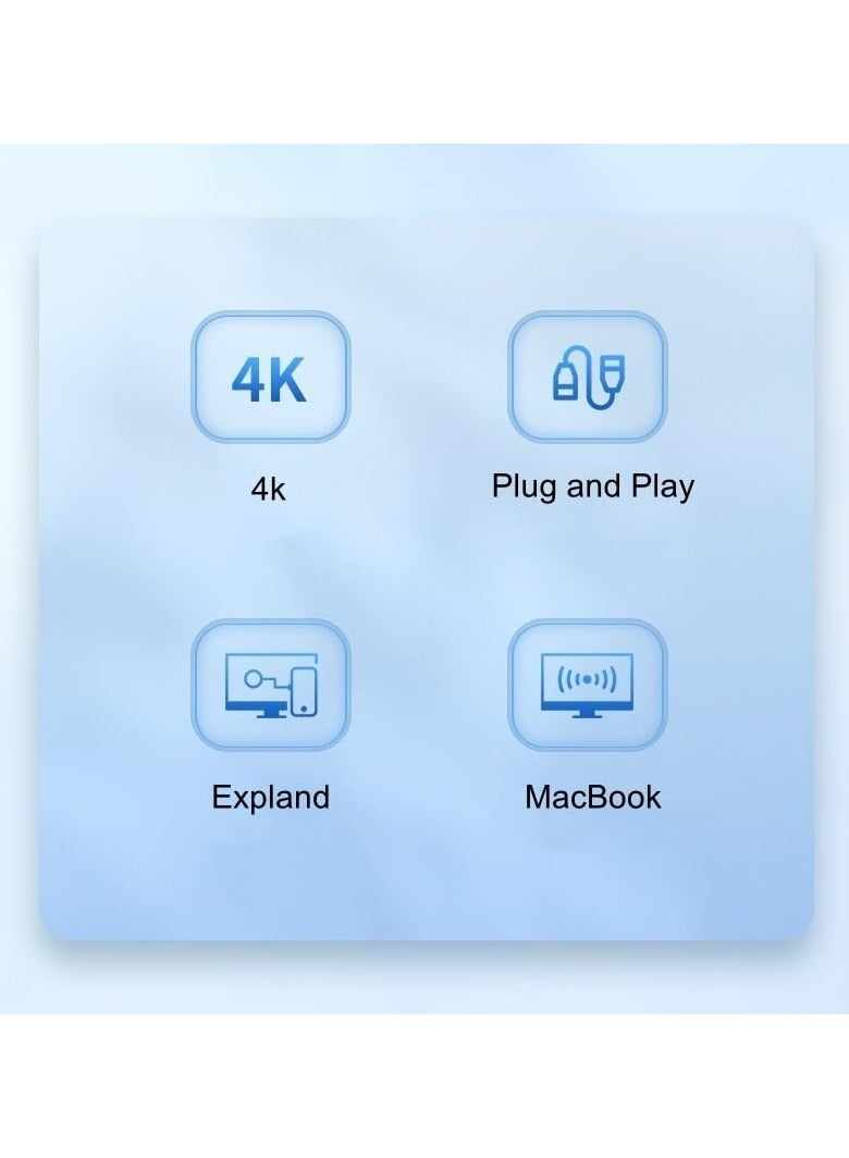 USB C to HDMI Cable, 4K@30Hz Type C to HDMI Cable, 6.6ft HDMI Cord Compatible with Thunderbolt 3/4 for iPhone 15 Series, MacBook, iPad, iMac, Android Phone, Surface Book and More - Image 3