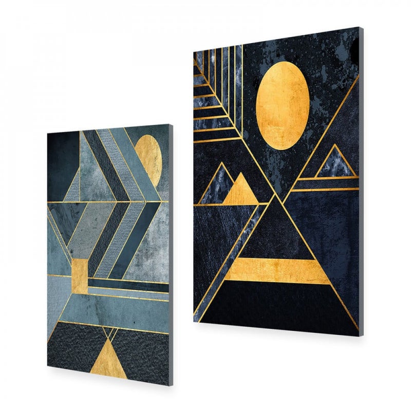 ماركتنا لوحة قماشية ثنائية بتصميم مودرن بمقاس اجمالي 100×70 سم - Image 2