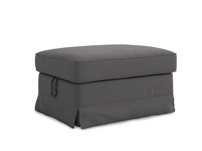 EKTORP FOOTSTOOL 5 COLOR COTTON COVER FOR THE IKEA EKTORP OTTOMAN SLIPCOVER REPLACEMENT COTTONDARK GREY
