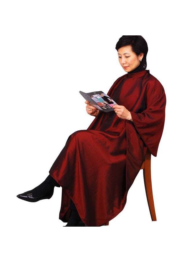 JMT Beauty Burgundy Red Salon Cutting Cape 54" X 60" W 6 Snaps 9 Ounces 