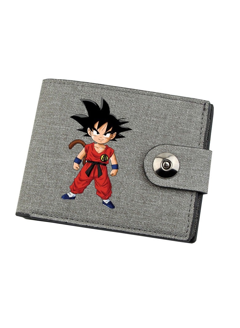 KUYING Anime Dragon Ball Short Wallet Snap Wallet 