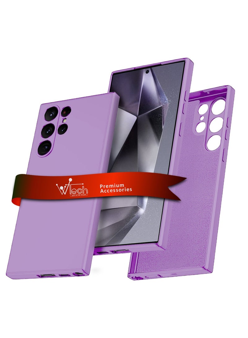 Wtech Soft Liquid Silicone Case Cover For Samsung Galaxy S24 Ultra 5G 2024 Lavender - Image 1