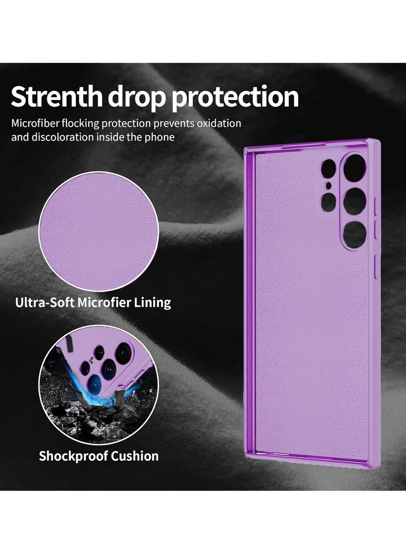 Wtech Soft Liquid Silicone Case Cover For Samsung Galaxy S24 Ultra 5G 2024 Lavender - Image 5