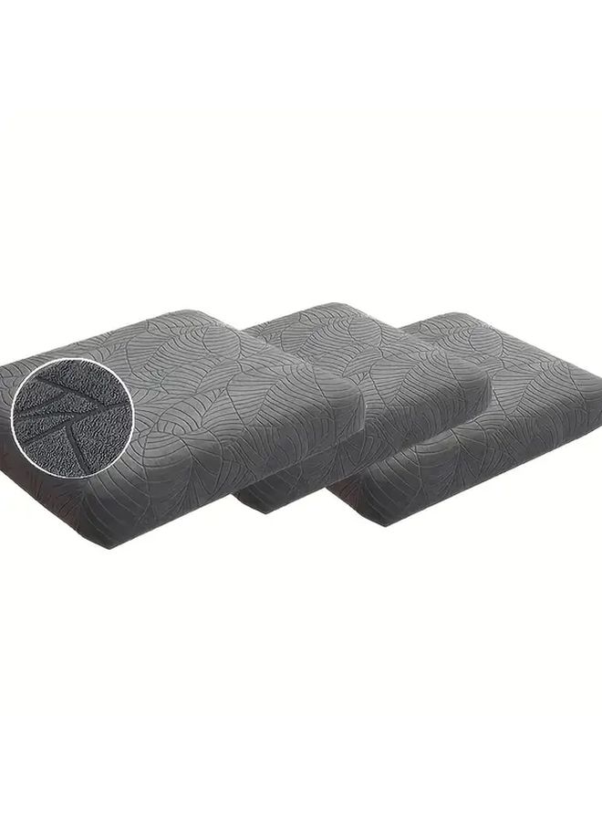 12pcs Patio Cushion Covers Set Dark Gray Elastic Backrest And Seat Covers For Outdoor Sofa - Image 4