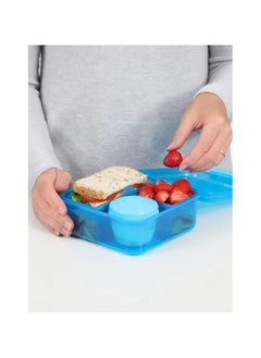 sistema Sistema 1.25L Bento Cube Lunch Box - Blue  - Image 1