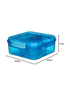 sistema Sistema 1.25L Bento Cube Lunch Box - Blue  - Image 2