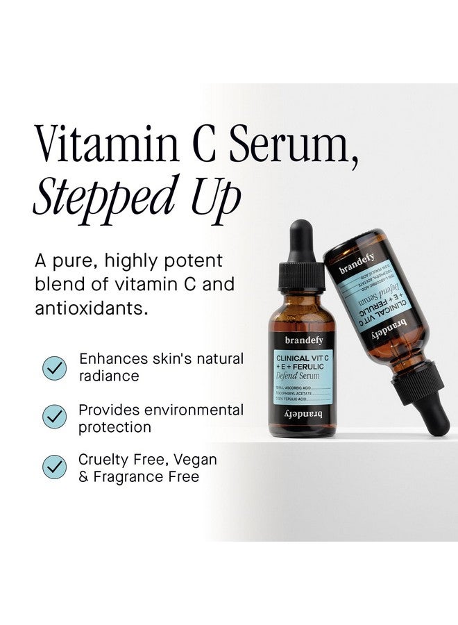 brandefy Brandefy Vitamin C Face Serum 15% L. Ascorbic Acid, Ferulic Acid .5% + Vitamin E for Self Care and Beauty, Face Dark Spot Corrector and Anti Aging 1oz, Made In The USA - Image 2