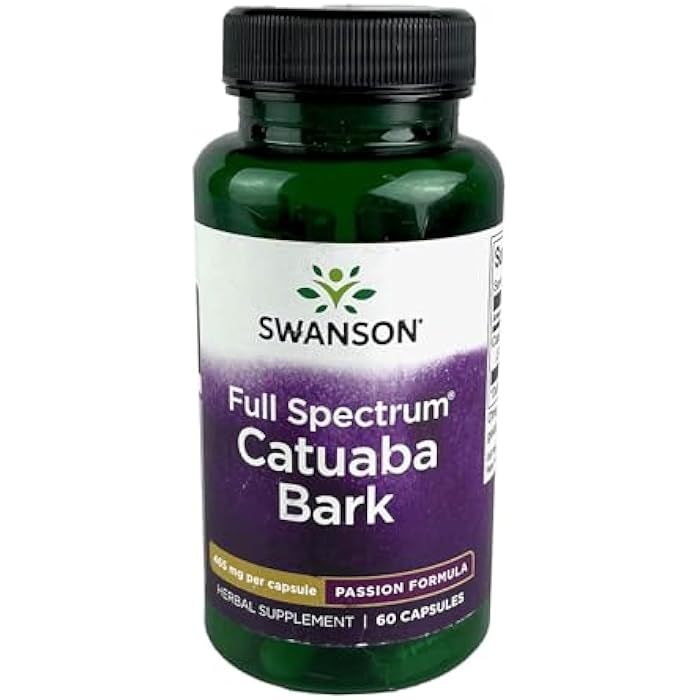 Swanson Catuaba Bark - Supports Endurance & Stamina for Men & Women - Herbal Supplement Promoting Natural Health & Wellness - (60 Capsules, 465 mg) - Image 1
