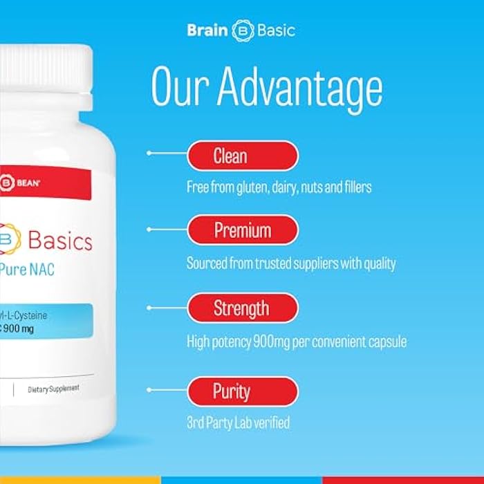 Brain-Bean Brain Basics Ultra NAC | Glutathione Precursor, Optimize Neurological and Liver Health and Immune Support | 90 Servings - Image 5