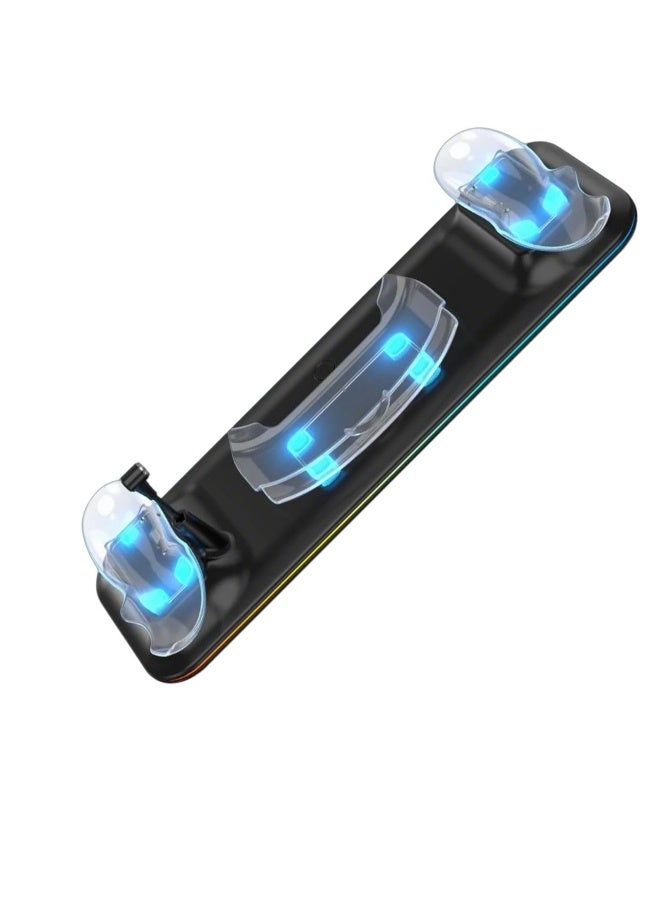 قاعدة شحن LED ثلاثية، قاعدة شحن، رف تخزين قاعدة شحن سماعات الأذن، وحدة تحكم نظارات الواقع الافتراضي، محول شحن، قاعدة مقبض - Image 2