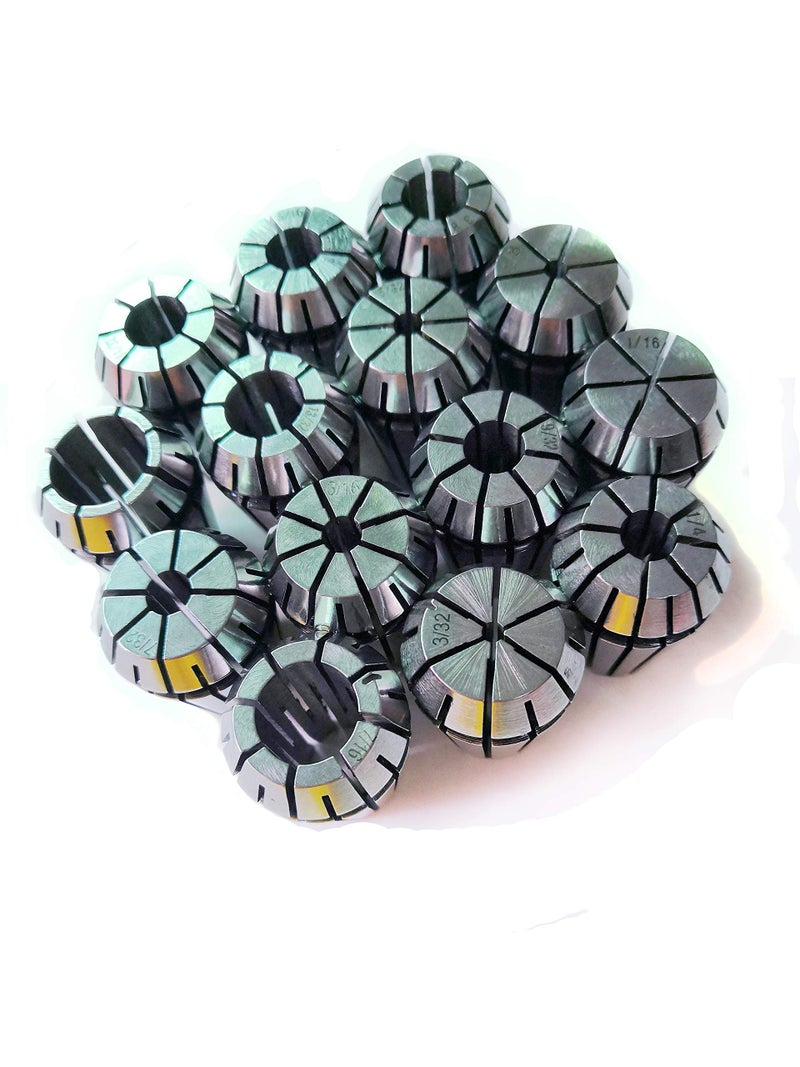 F.L.S ER20 Spring Collet Set for CNC Engraving Machine and Milling Lathe Tool Workholding Engraving Collets(ER20-14pcs) - Image 1