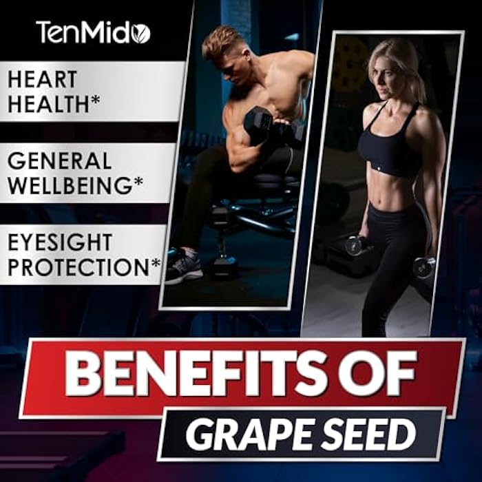 Tenmido 9in1 Grape Seed Extract Liquid Drops with Elderberry, Bilberry, Acai Berry, Lutein, Zeaxanthin, and More - Antioxidant & Immune System Support - 30ml 1 Fl Oz - Image 4