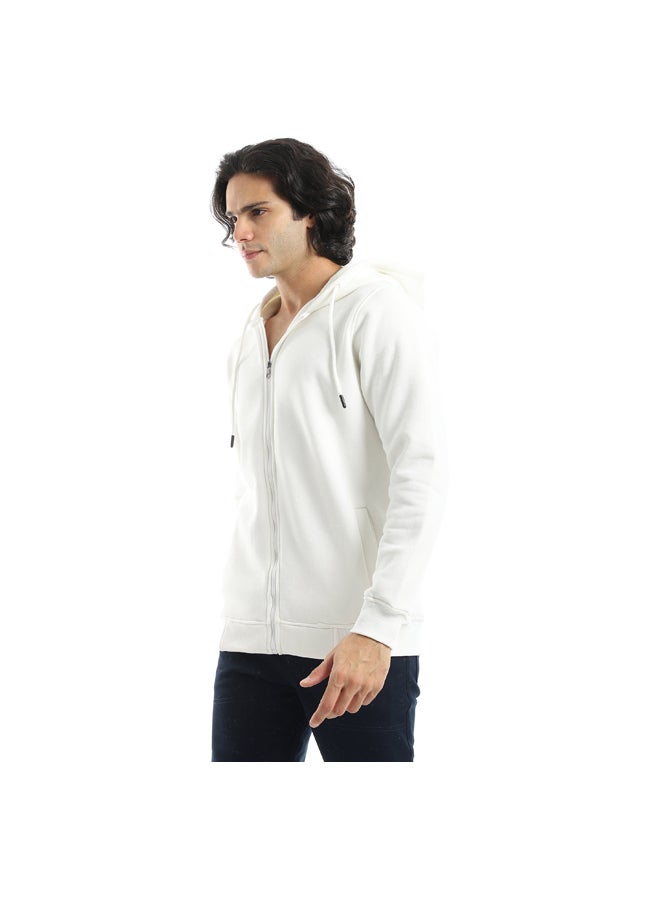 Andora Inner Fleeced For Everyday Use Hooded Zipper Closure Jacket _ White - Image 4