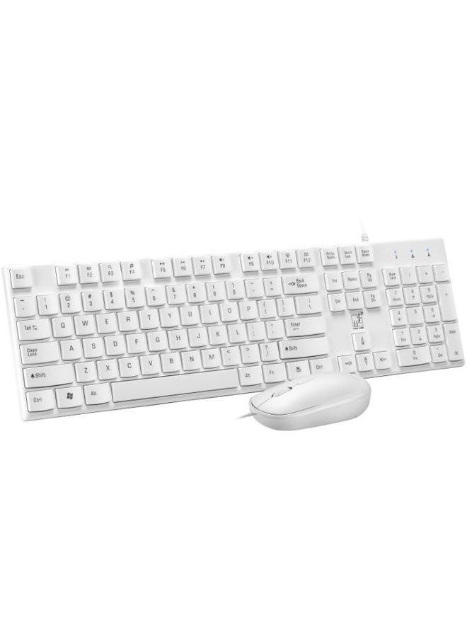 BURAQ ZGB S600 Chocolate Candy Color Wired USB Keyboard Mouse Set (White)  - Image 1