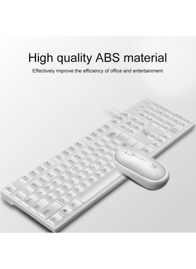 BURAQ ZGB S600 Chocolate Candy Color Wired USB Keyboard Mouse Set (White)  - Image 2