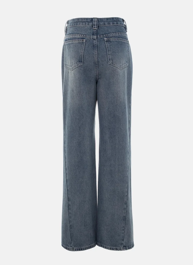 Lichi Flared jeans with diagonal seams