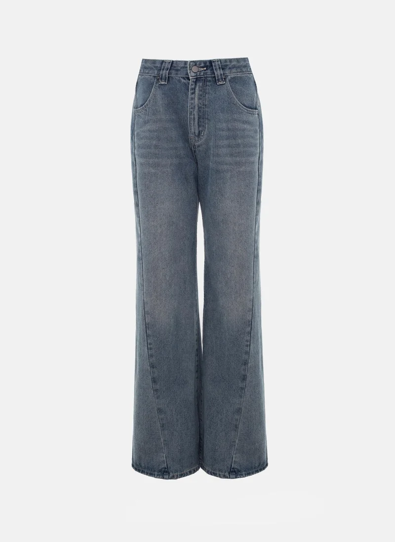 Lichi Flared jeans with diagonal seams