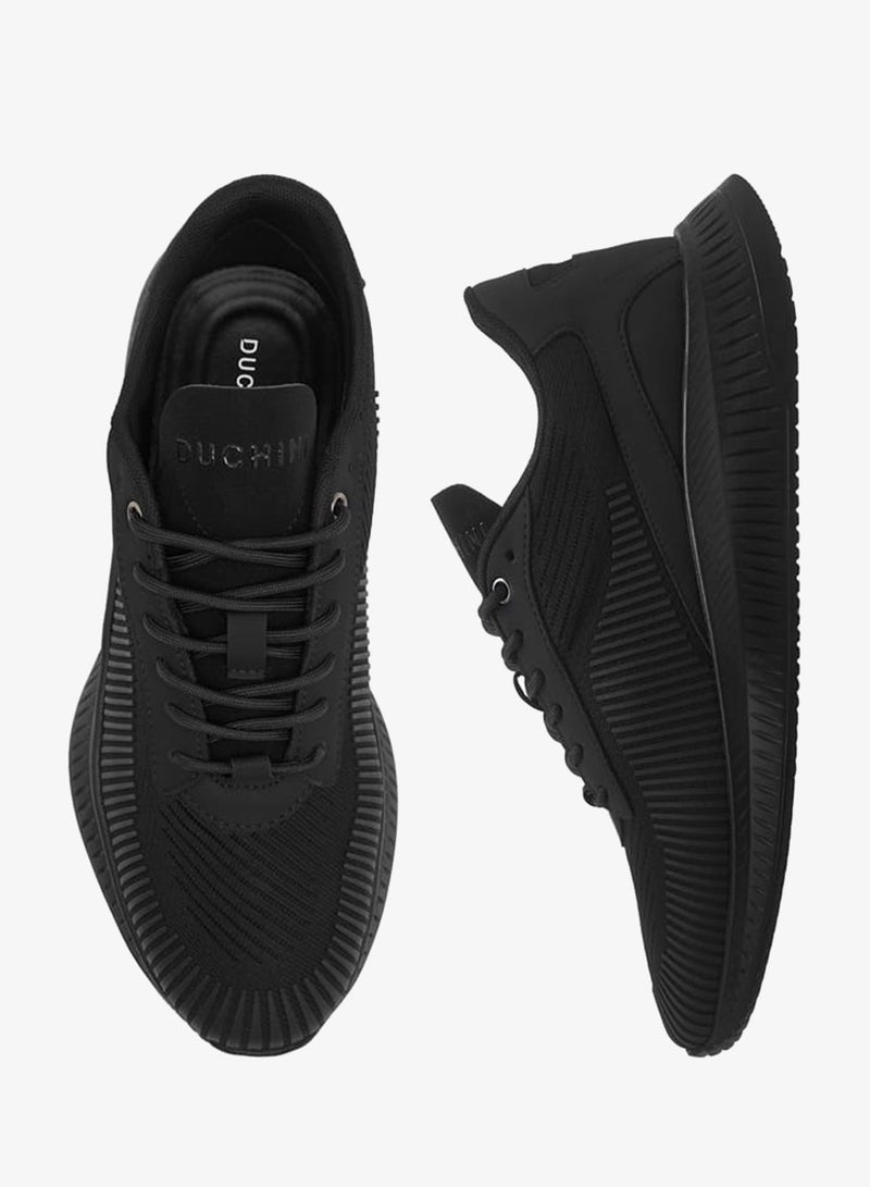 دوتشيني سنيكرز رجالي برباط بلون واحد للكاحل - Image 3