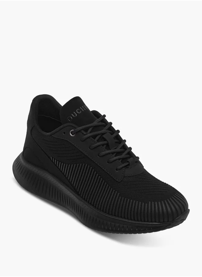 DUCHINI Men's Monotone Lace-Up Ankle Sneakers