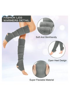 Bukela Leg Warmers For Women, 2 Pairs Winter Ribbed Knit Leg Warmers 80s Toeless Ballet Leg Warmers For Girls Dance Yoga, Dance Leg Sleeves Sports Protective Leg Warmers Foot Warm Yoga Socks  - Image 2