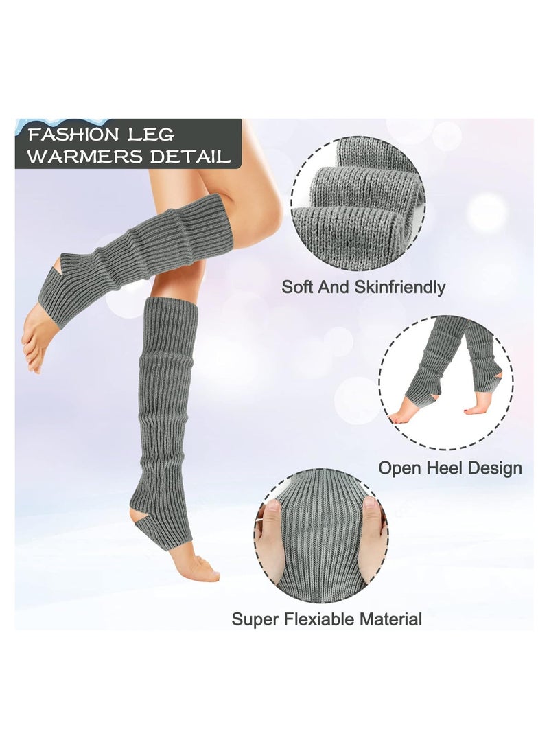 Bukela Leg Warmers For Women, 2 Pairs Winter Ribbed Knit Leg Warmers 80s Toeless Ballet Leg Warmers For Girls Dance Yoga, Dance Leg Sleeves Sports Protective Leg Warmers Foot Warm Yoga Socks  - Image 2