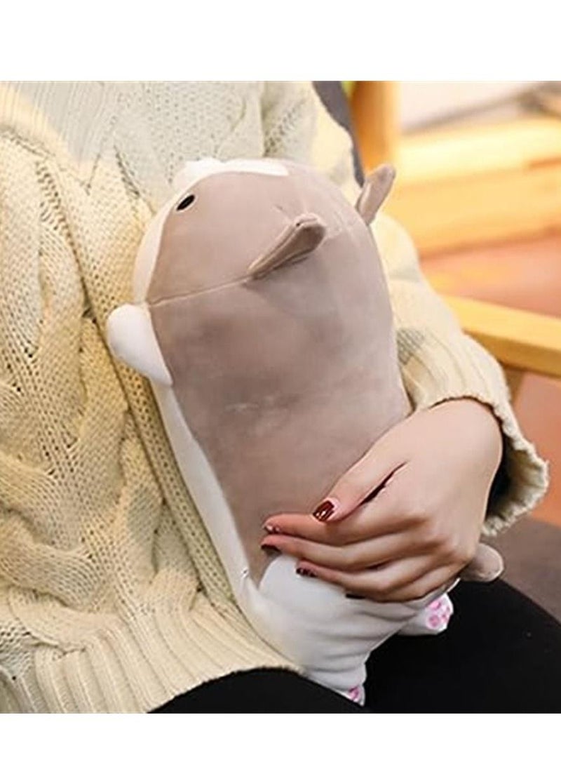 Corgi Dog Plush Pillow, Soft Cute Shiba Inu Akita Stuffed Animals Toy Gifts (Gray, 11.8/19.6  in)  - Image 3