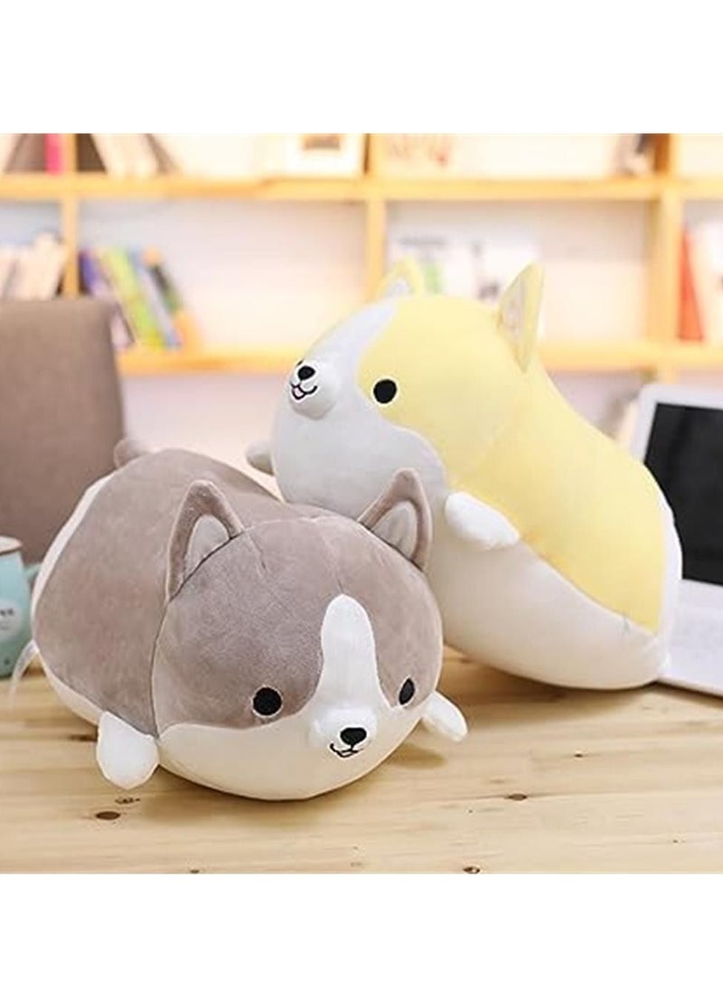 Corgi Dog Plush Pillow, Soft Cute Shiba Inu Akita Stuffed Animals Toy Gifts (Gray, 11.8/19.6  in)  - Image 5