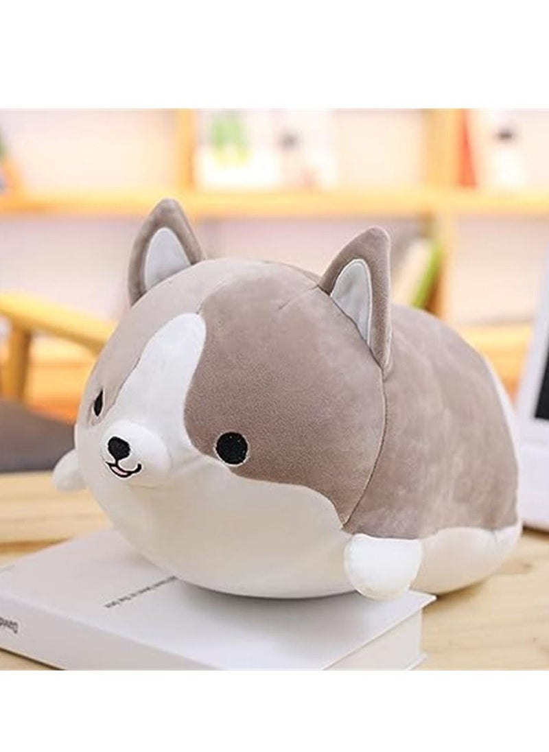 Corgi Dog Plush Pillow, Soft Cute Shiba Inu Akita Stuffed Animals Toy Gifts (Gray, 11.8/19.6  in)  - Image 4