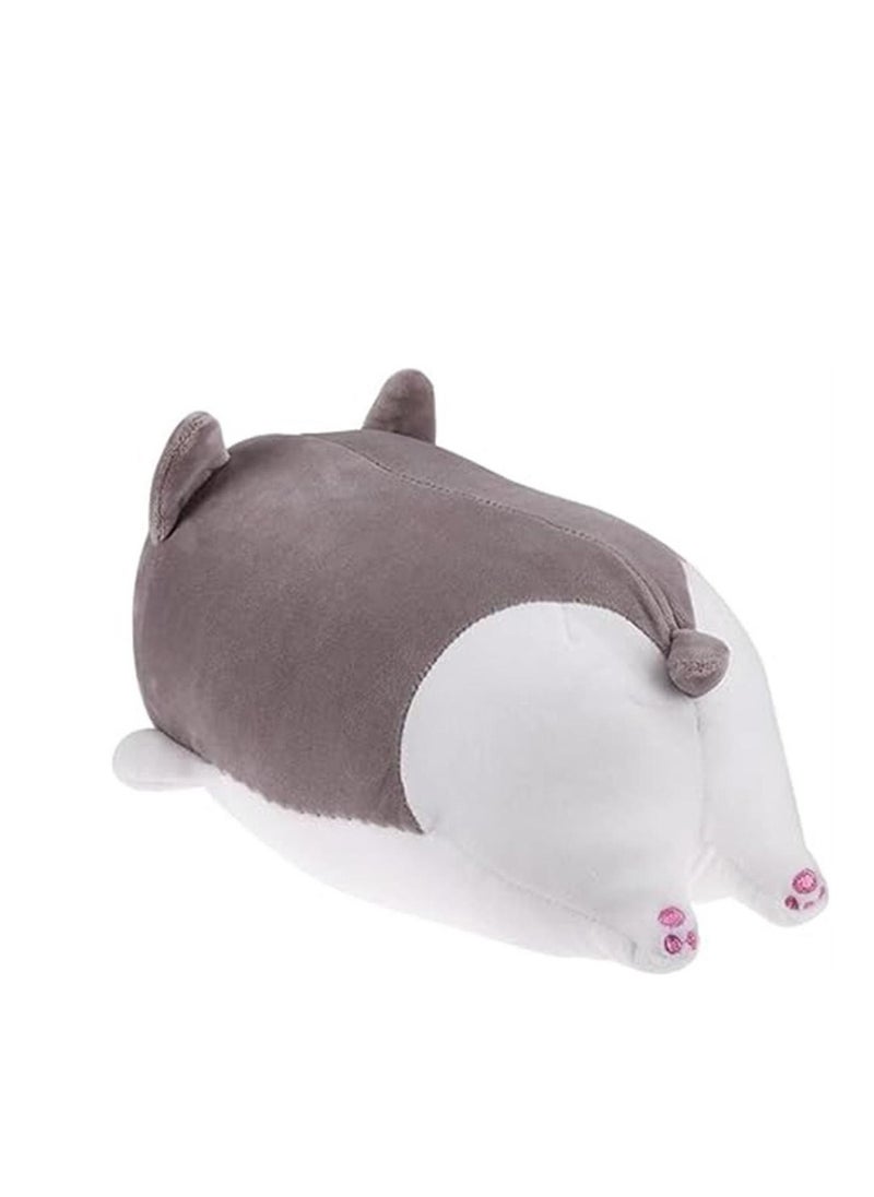 Corgi Dog Plush Pillow, Soft Cute Shiba Inu Akita Stuffed Animals Toy Gifts (Gray, 11.8/19.6  in)  - Image 2