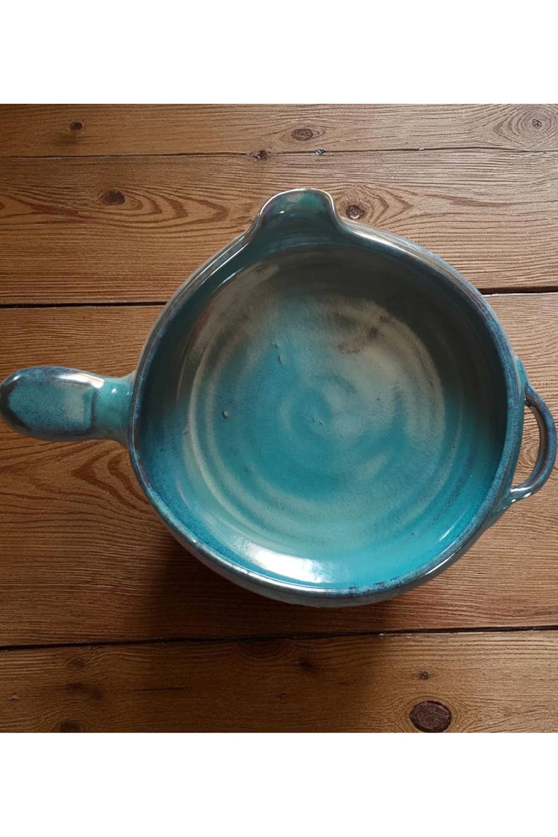 كلور زون بوتري قلايه - بوله من الفخار و الخزف تستخدم الميكروويف و داخل الافران وتسخدم للشوربه متعدد الاستخدام -مقاس 24   سم - Image 1