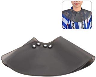 Hair Cutting Collar, Waterproof Silicone Salon Hair Dye Pad Soft Hair Shawl Neck Guard for Hairdressing Hair Cutting Hair Dye Perm and Shampoo(Black)