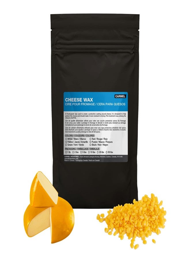 Carmel Cheese Wax, Yellow (1 lb), Food-Grade Wax to Protect Cheese, Wax Beads for Cheese Makers - Image 1