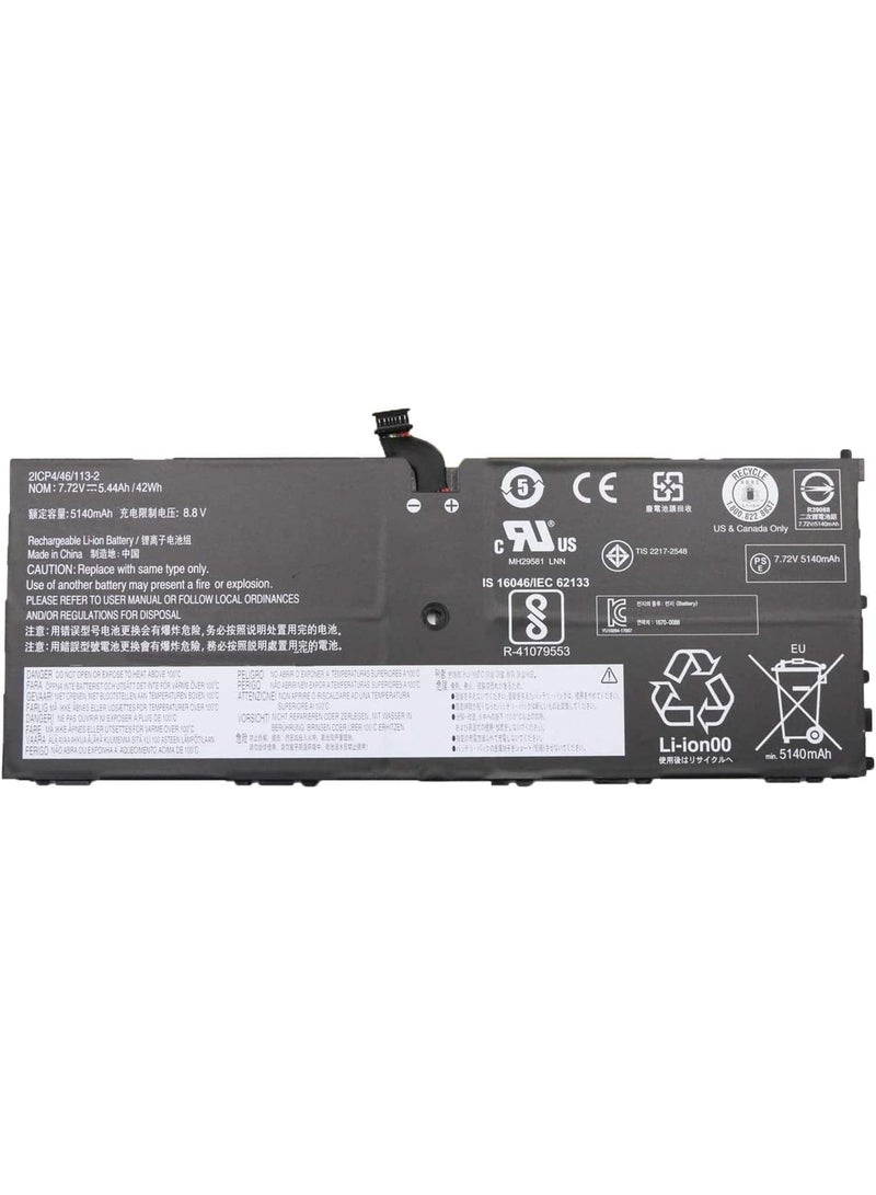 7.72V 42Wh 5440mAh L16L4P91 01AV454 Laptop battery compatible for Lenovo ThinkPad X1 Tablet 3rd Gen Series - Image 3