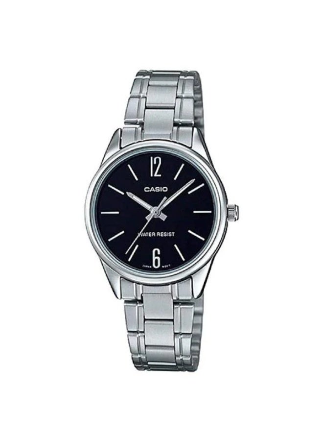 CASIO Women's Black Dial Stainless Steel Band Watch - LTP-V005D-1BUDF - Image 1