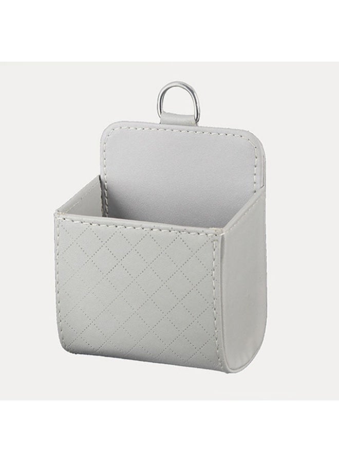 حقيبة تخزين للسيارة من جلد البولي يوريثان، منظم لوحة القيادة للسيارات، جيب للمفاتيح والعملات المعدنية والهاتف المحمول والنظارات - Image 1