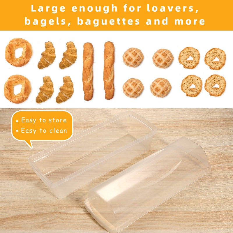 Youngever Plastic Bread Container, Bread Storage Bin, Bread Box for Countertop - Image 4