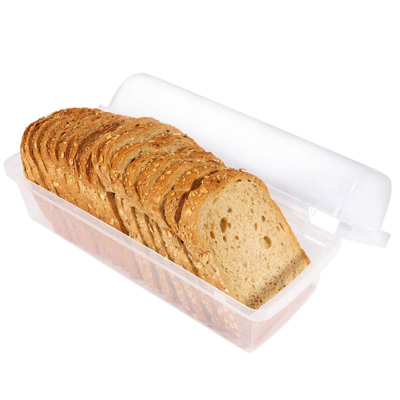 Youngever Plastic Bread Container, Bread Storage Bin, Bread Box for Countertop - Image 1