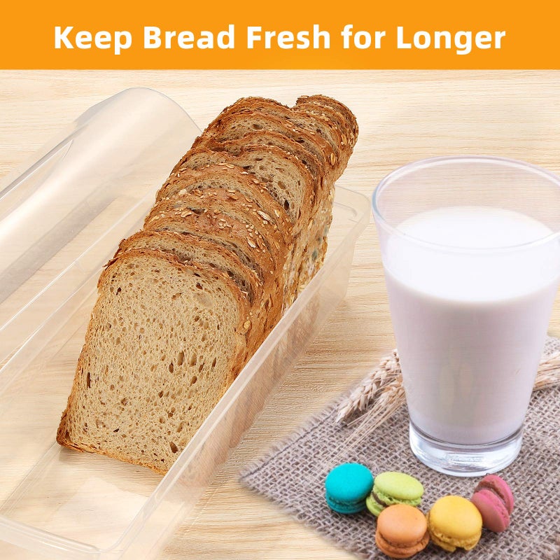 Youngever Plastic Bread Container, Bread Storage Bin, Bread Box for Countertop - Image 5