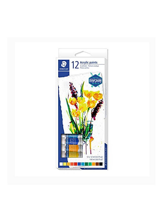 STAEDTLER Karat Acrylic Paint Tube (Pack Of 12) Multicolour