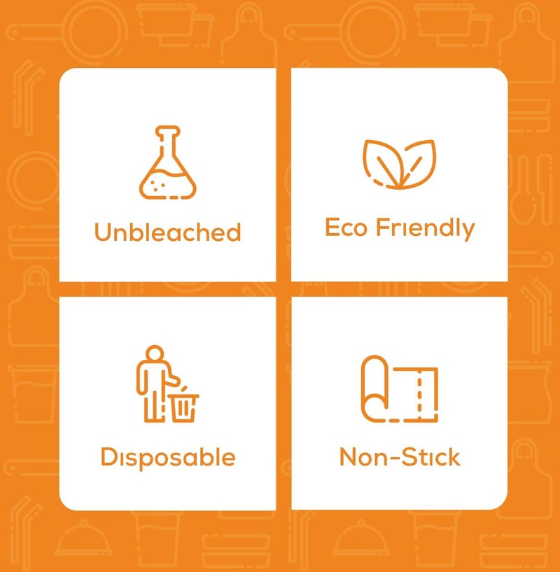 GUSTO [8 Inch - 125 Count] Square Air Fryer Liners Disposable - Non-Stick, Oil & Water Resistant Parchment Paper - Fits 5-8 QT Square Air Fryers, Ovens & More (Formerly Comfy Package) - Image 3