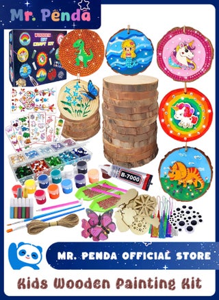 Kids Wooden Painting Kit,Glow in the Dark, Arts and Crafts Gifts for Boys Girls Ages 3+ Birthday Craft Activities Kits, Creative Art Toys for 3+ Year Old Kids, Birthday Party Favors Prizes - pzsku/Z294E696B41F695C6E58FZ/45/1749286150/3f8695e7-be31-492f-91dc-a67c93894a0f