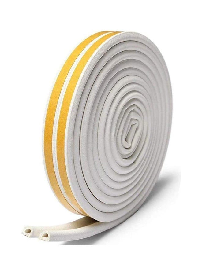 3-meter rubber window sealing strip, adhesive tape for sealing, gap sealing and windproofing (white)
